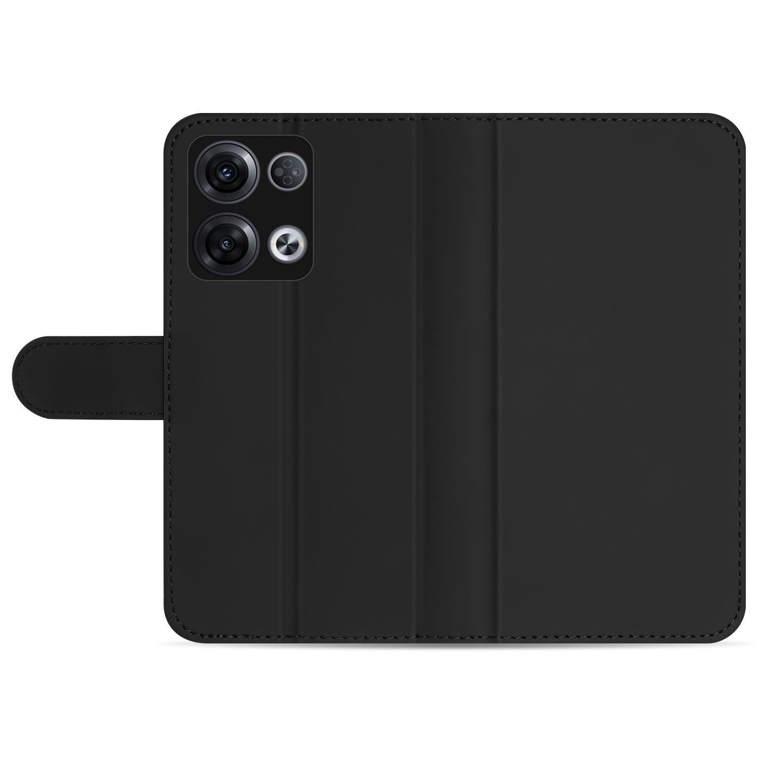 Book Cover Hoesje voor de OPPO Reno8 Pro Zwart met Pasjeshouder