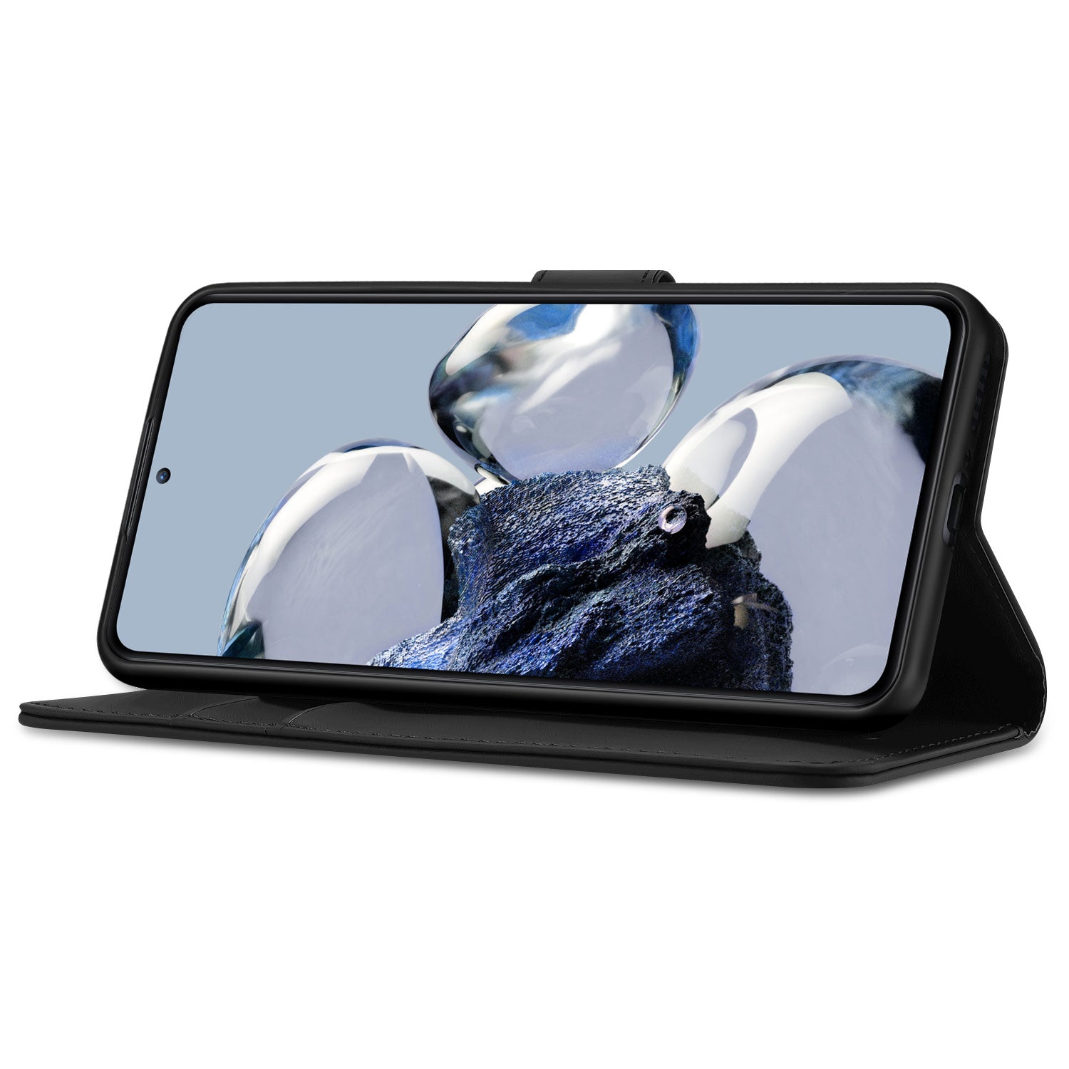 Book Cover Hoesje voor de Xiaomi 12T | 12T Pro Zwart met Pasjeshouder