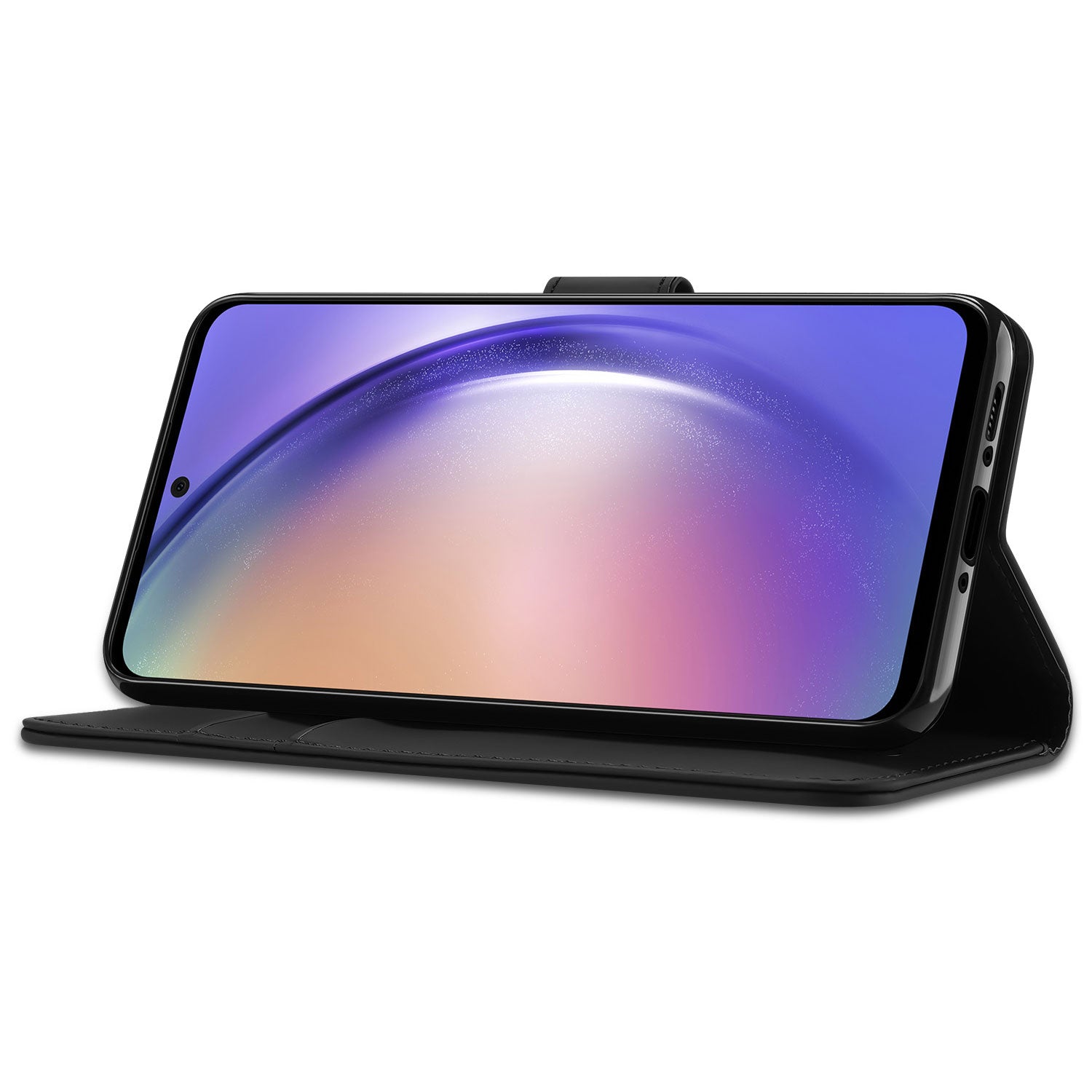 Book Cover Hoesje voor de Samsung Galaxy A54 Zwart met Pasjeshouder