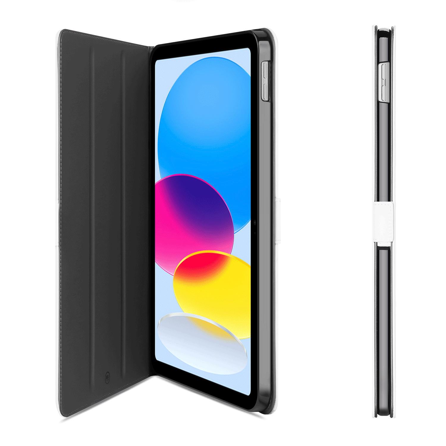 Book Cover Case voor de Apple iPad (2022) 10.9 Wit met Standaardfunctie