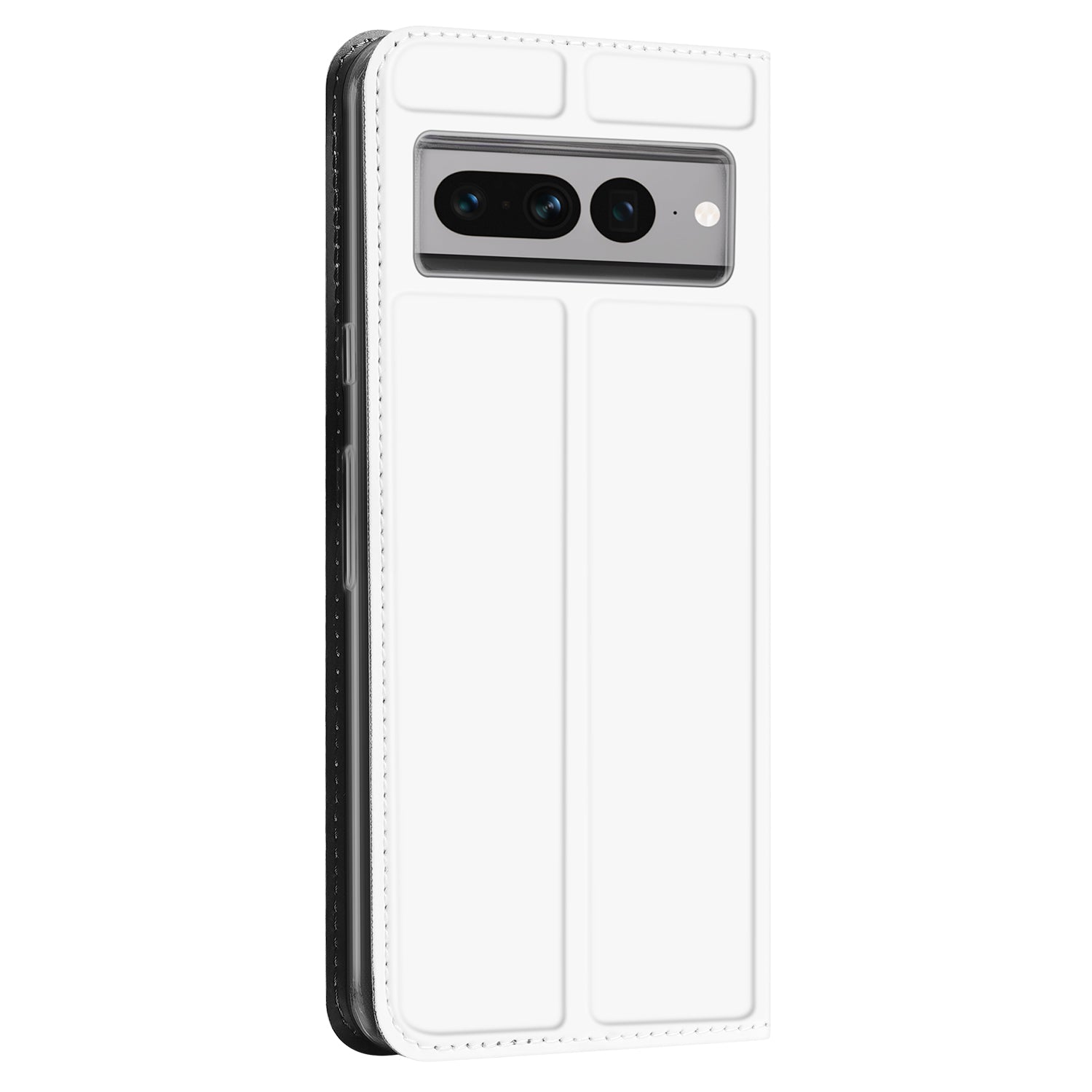 Stand Case Hoesje voor de Google Pixel 7 Pro Wit met Pashouder