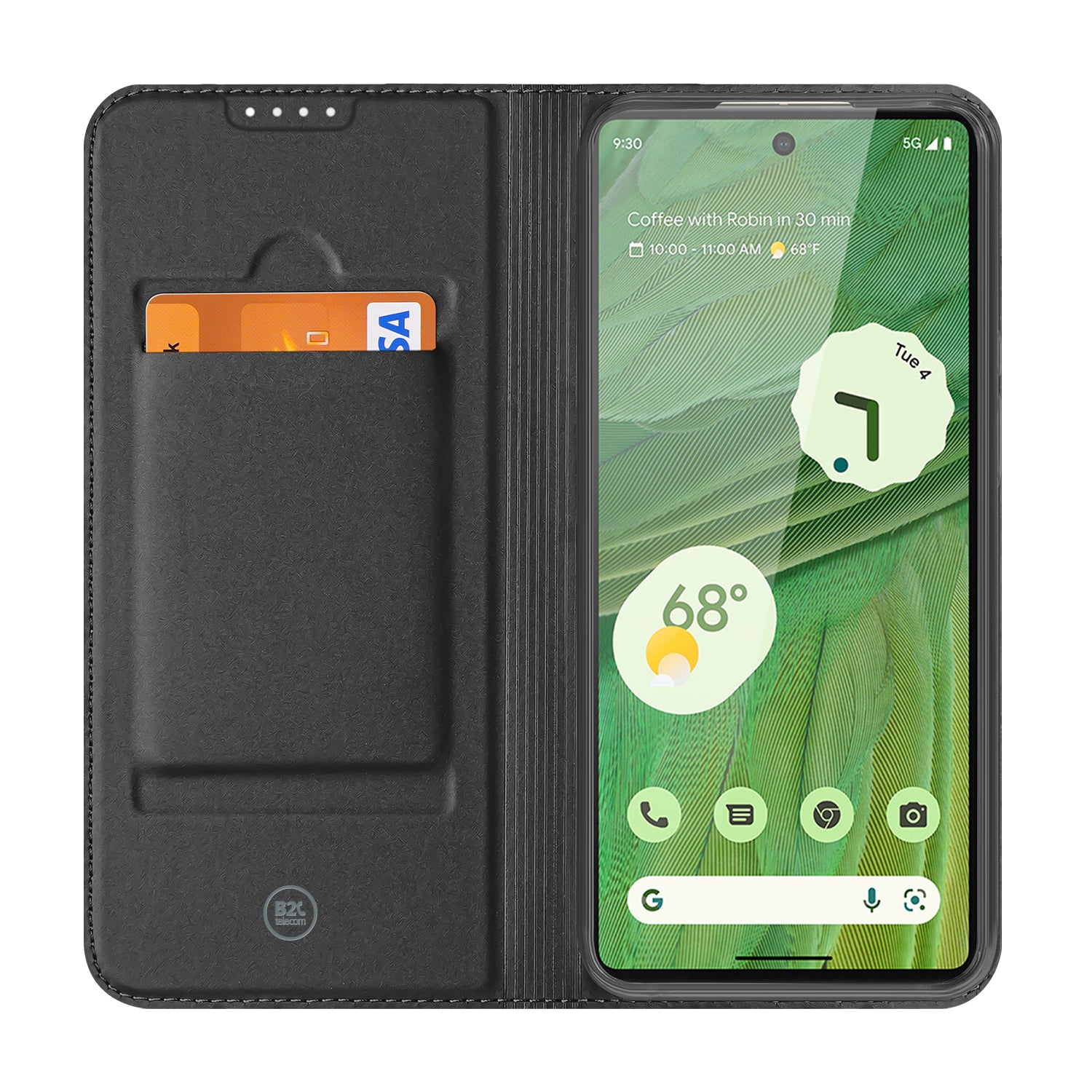 Stand Case Hoesje voor de Google Pixel 7 Wit met Pashouder