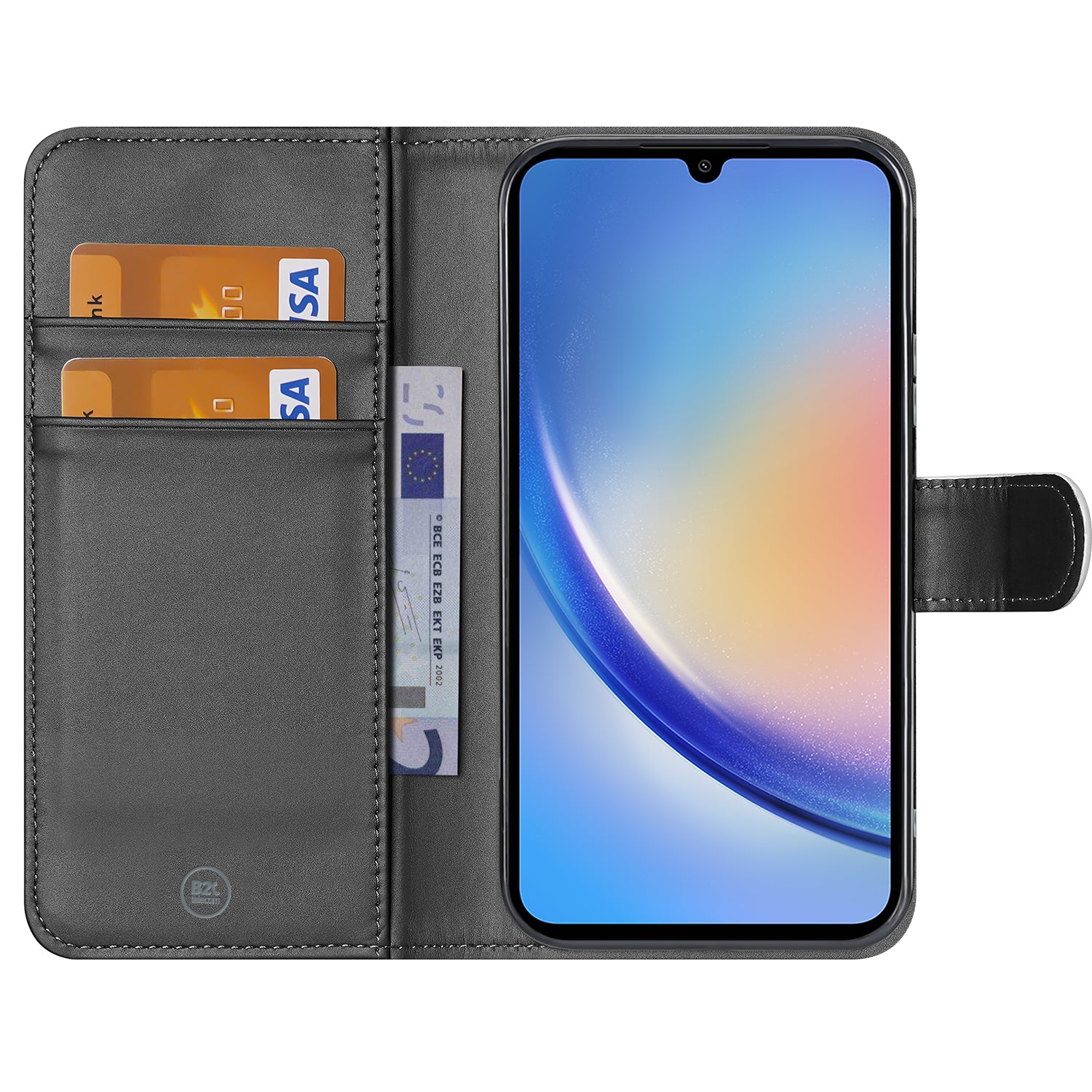 Book Case Telefoonhoesje voor de Samsung Galaxy A24 4G Wit met Pasjeshouder