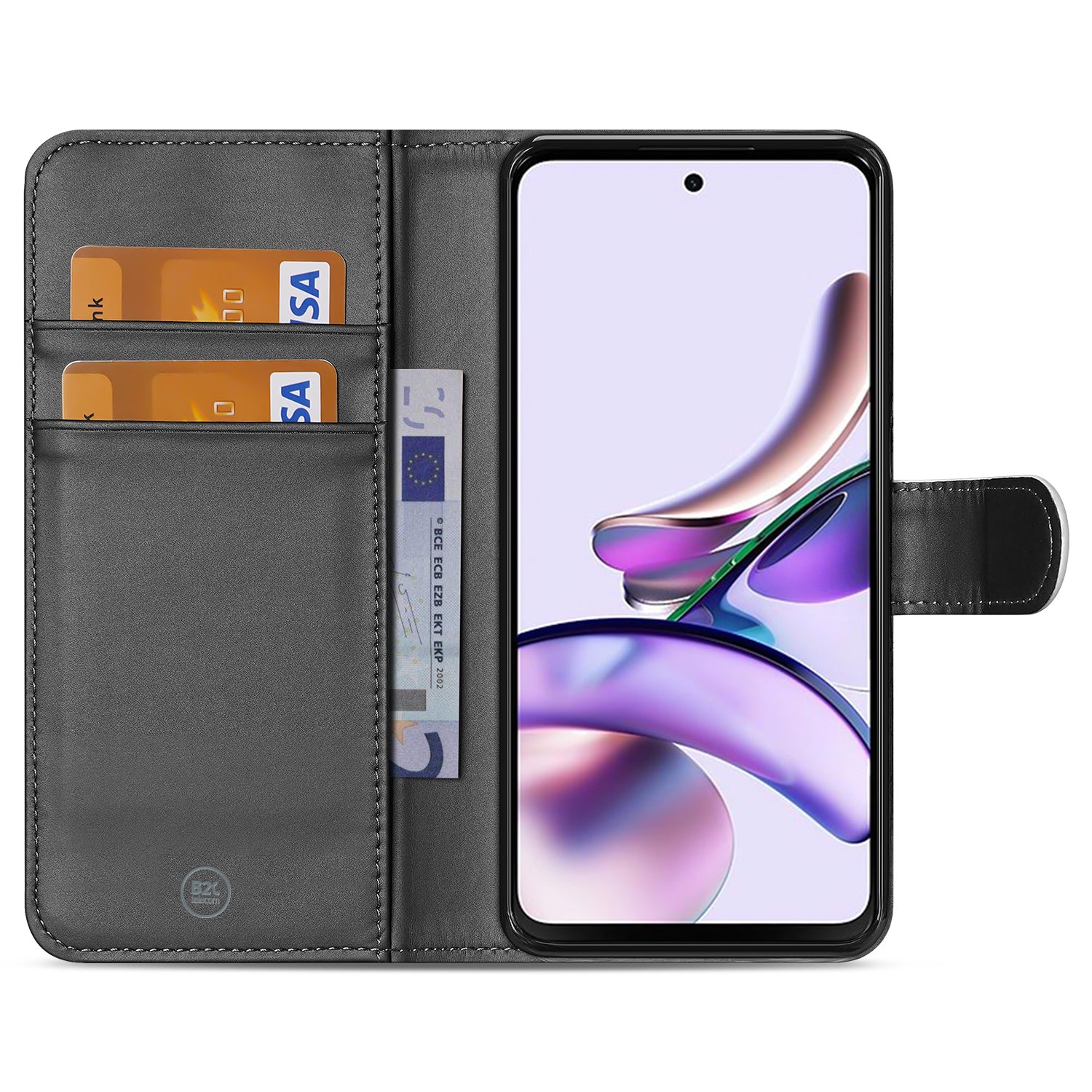 Book Case Telefoonhoesje voor de Motorola Moto G13 | G23 Wit met Pasjeshouder