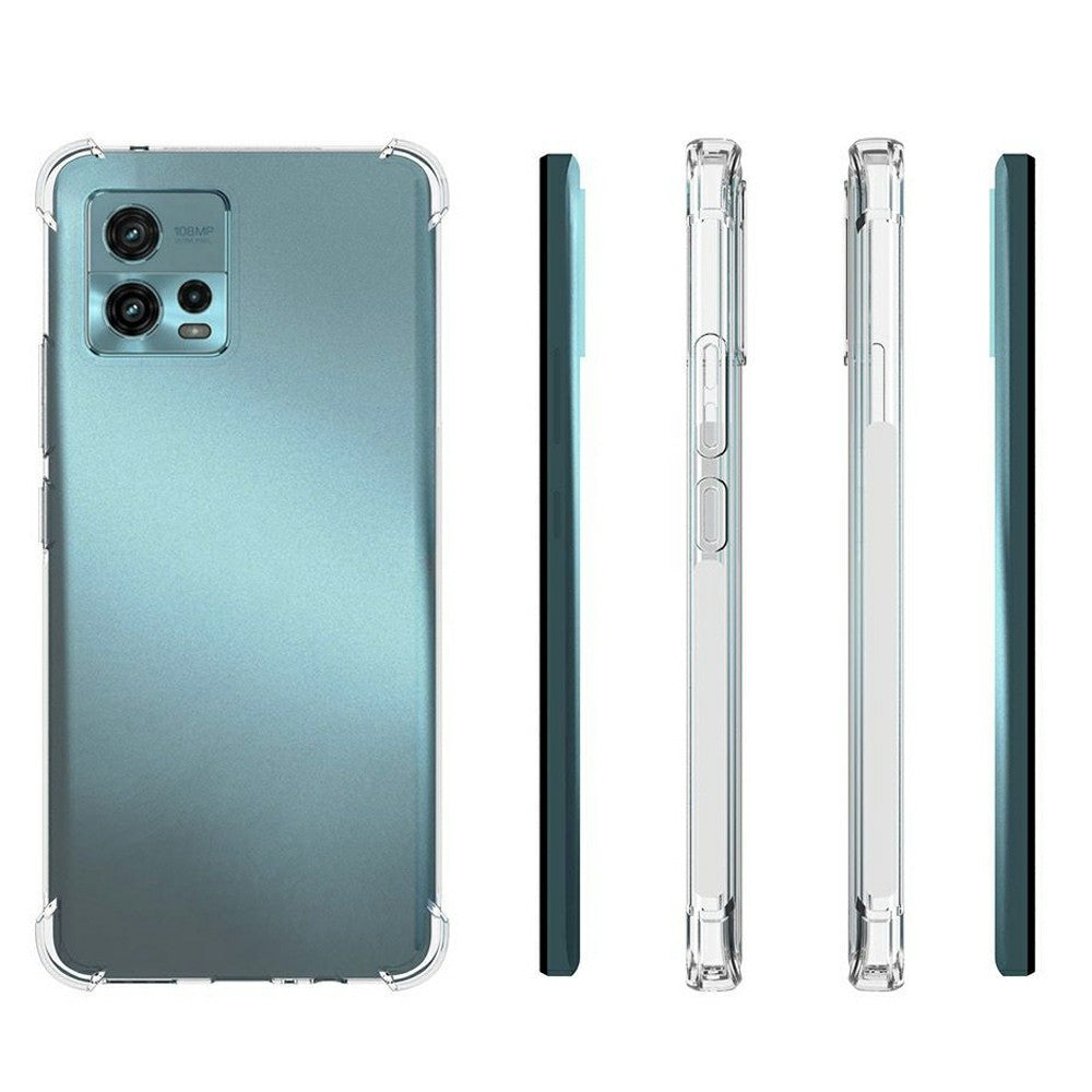 Anti-shock Back Cover voor de Motorola Moto G72 Transparant