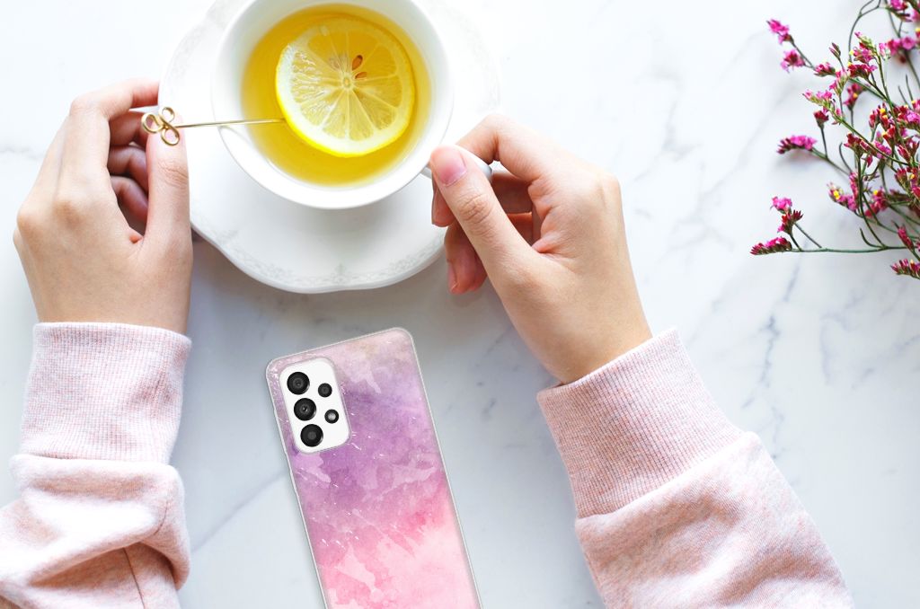 Hoesje maken Samsung Galaxy A33 5G Pink Purple Paint B2C Telecom