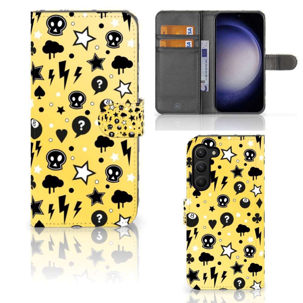 Telefoonhoesje met Naam Samsung Galaxy S23 Plus Punk Geel
