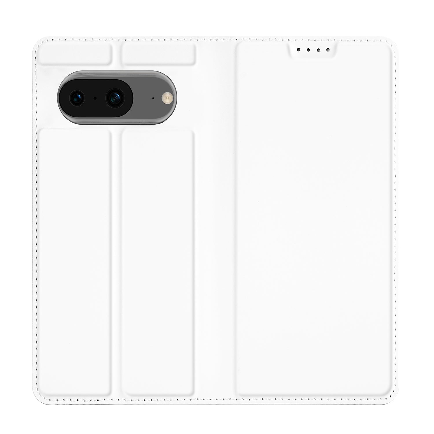 Stand Case Hoesje voor de Google Pixel 8 Wit met Pashouder