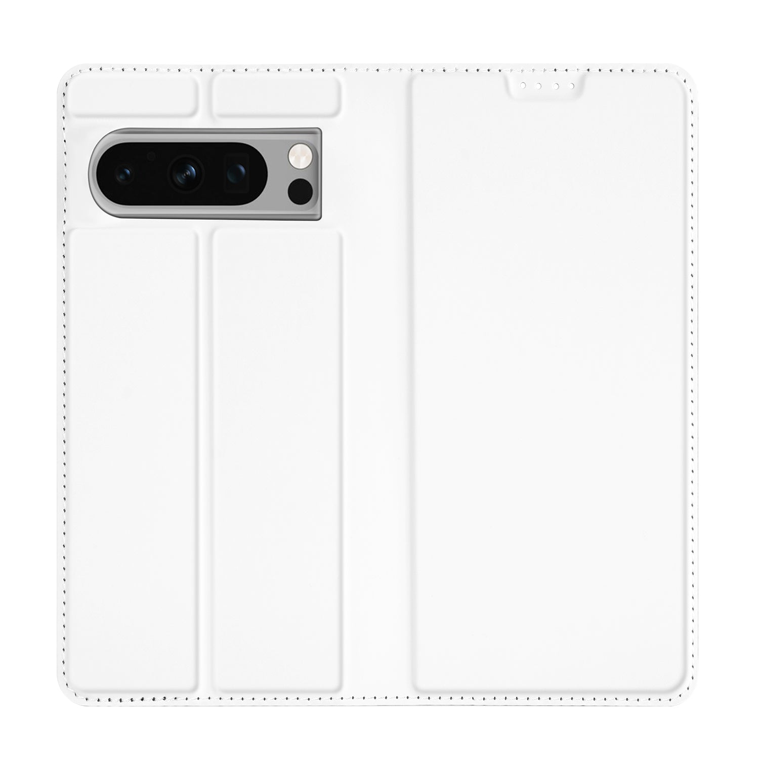 Stand Case Hoesje voor de Google Pixel 8 Pro Wit met Pashouder