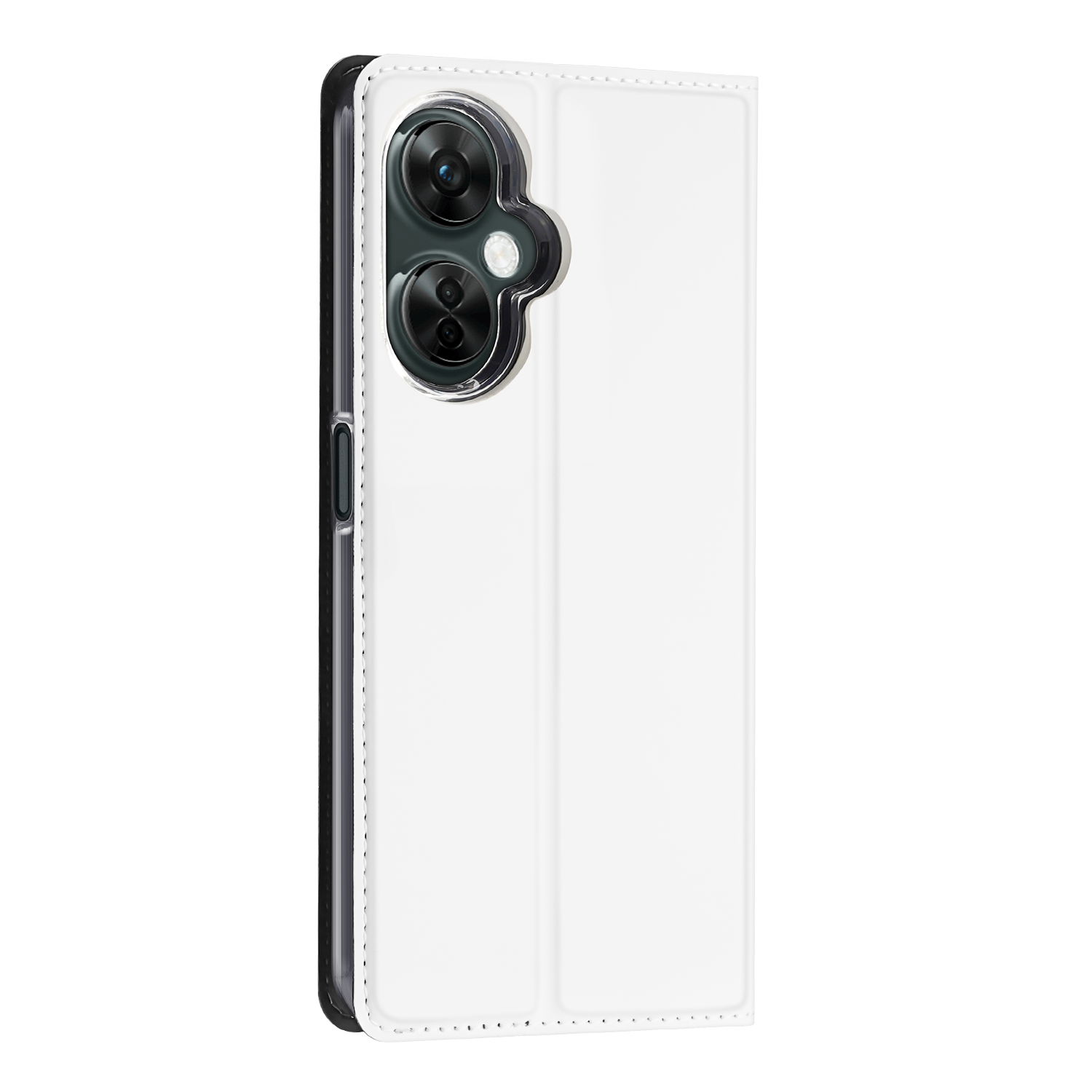 Stand Case Hoesje voor de OnePlus Nord CE 3 Lite Wit met Pashouder