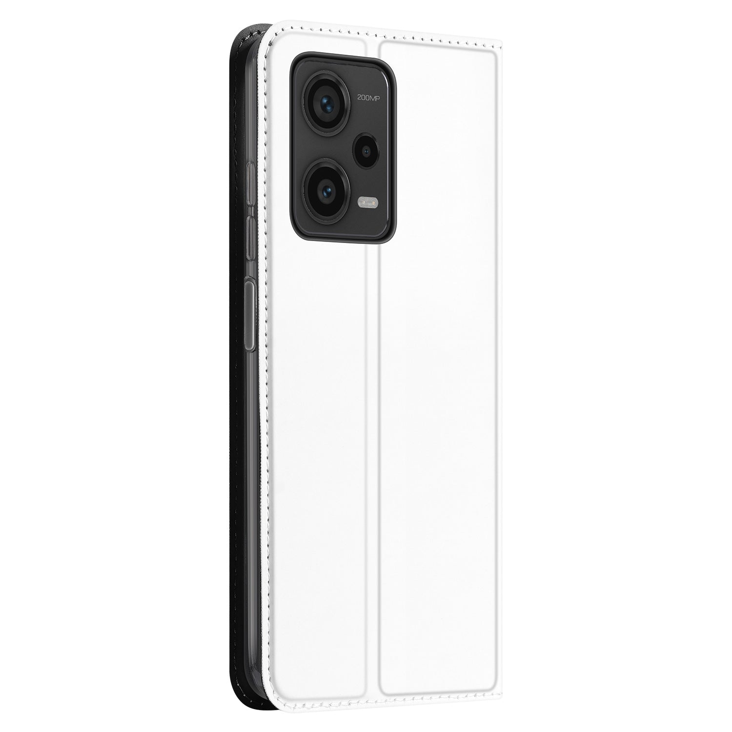 Stand Case Hoesje voor de Xiaomi Redmi Note 12 Pro Plus Wit met Pashouder