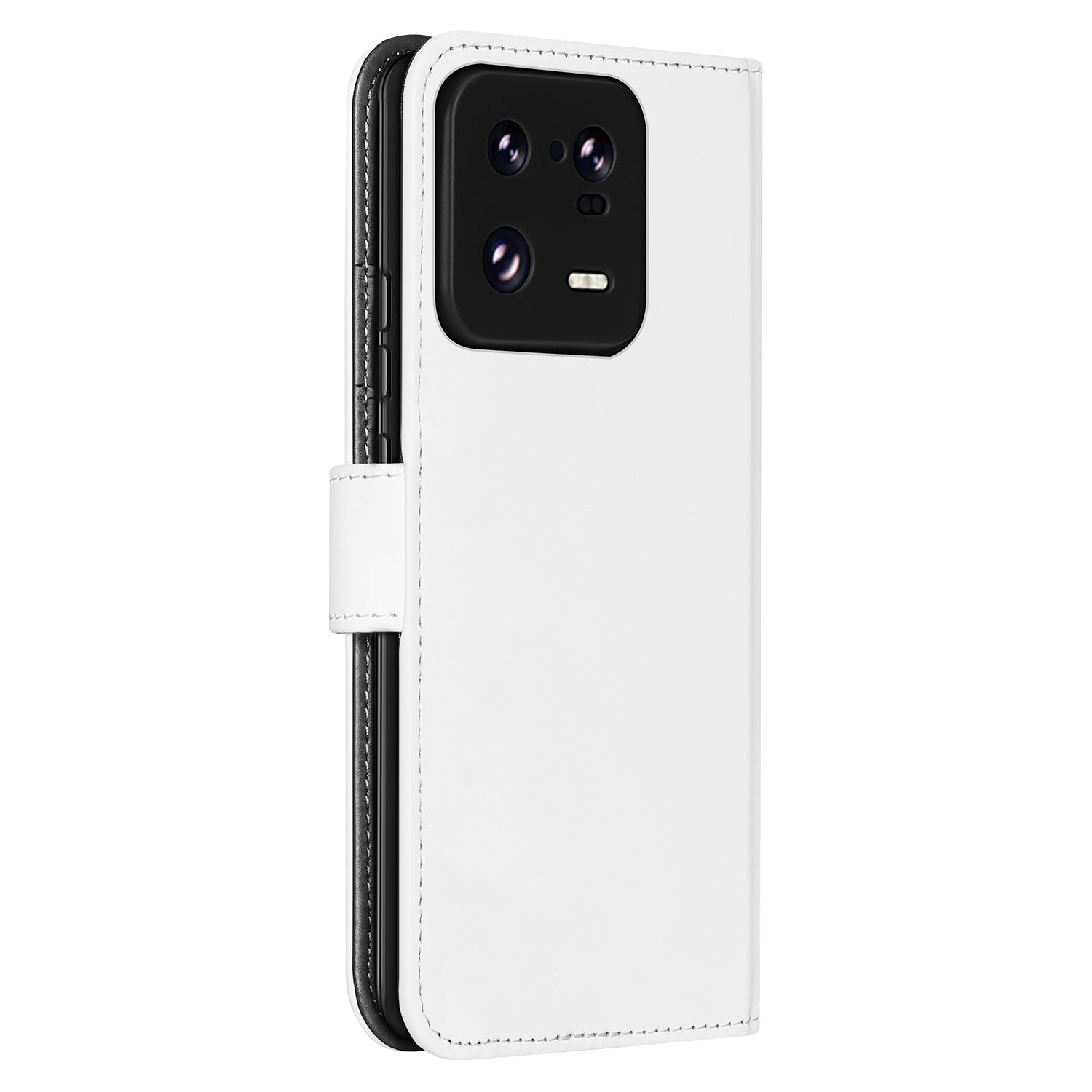 Book Case Telefoonhoesje voor de Xiaomi 13 Pro Wit met Pasjeshouder