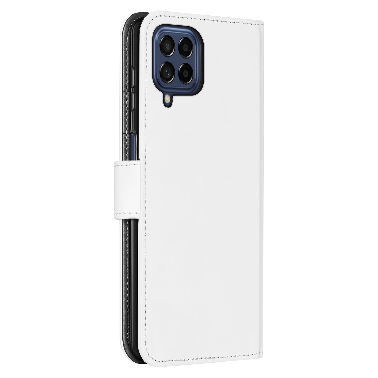 Book Case Telefoonhoesje voor de Samsung Galaxy M53 Wit met Pasjeshouder