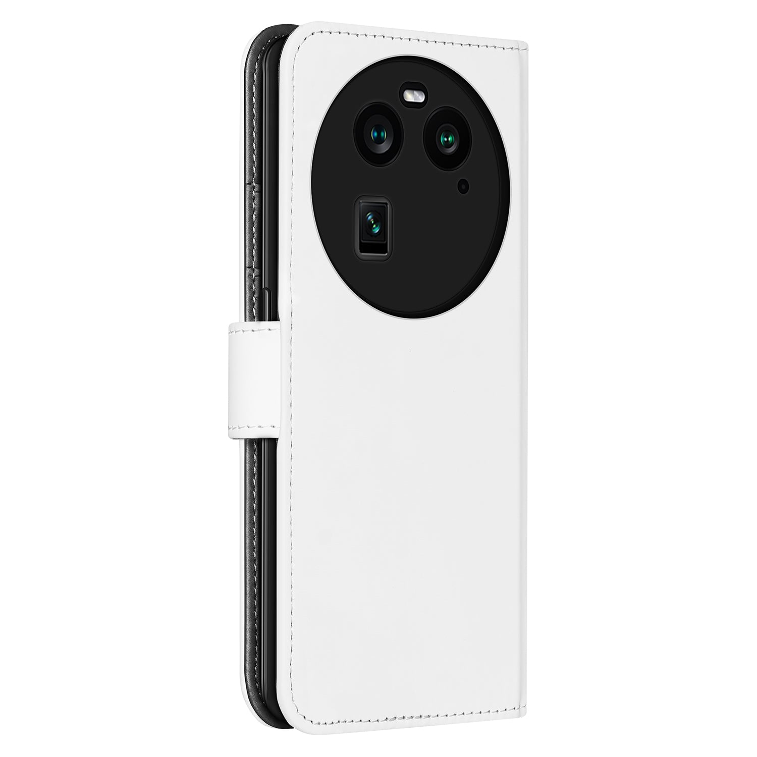 Book Case Hoesje voor de OPPO Find X6 Wit met Pasjeshouder