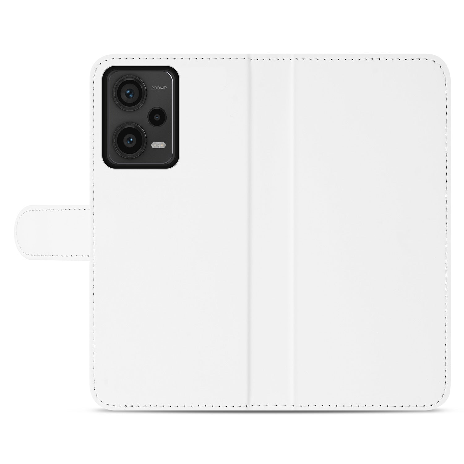 Book Case Hoesje voor de Xiaomi Redmi Note 12 Pro Plus Wit met Pasjeshouder
