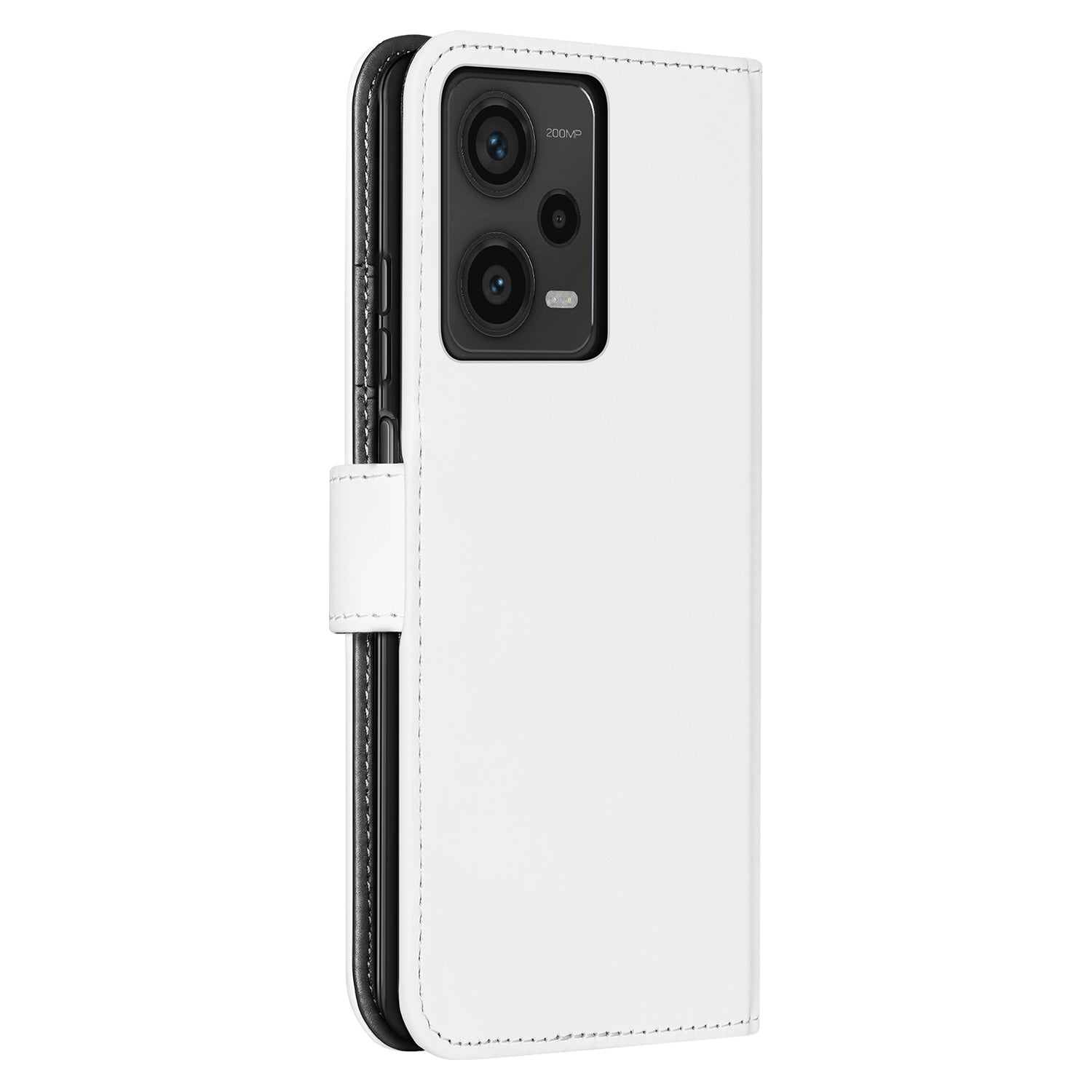 Book Case Hoesje voor de Xiaomi Redmi Note 12 Pro Plus Wit met Pasjeshouder
