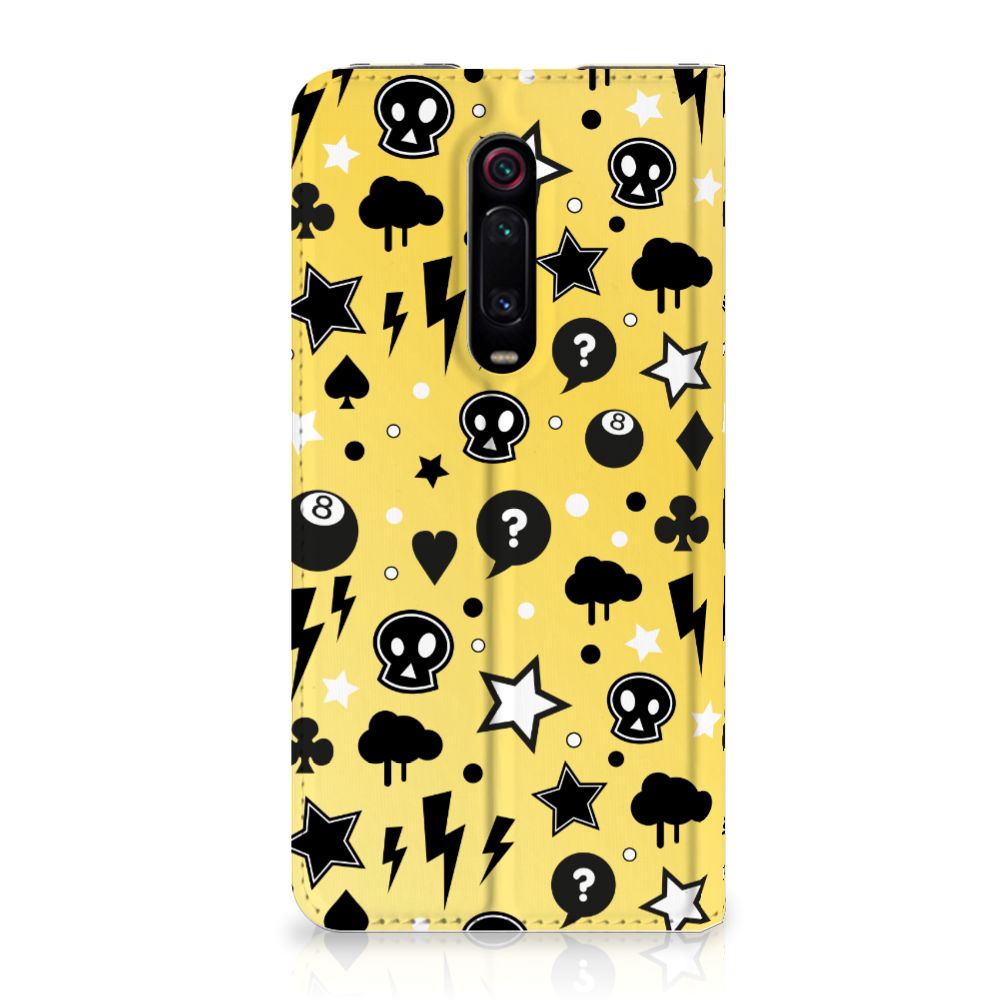 Mobiel BookCase Xiaomi Redmi K20 Pro Punk Geel - B2C Telecom