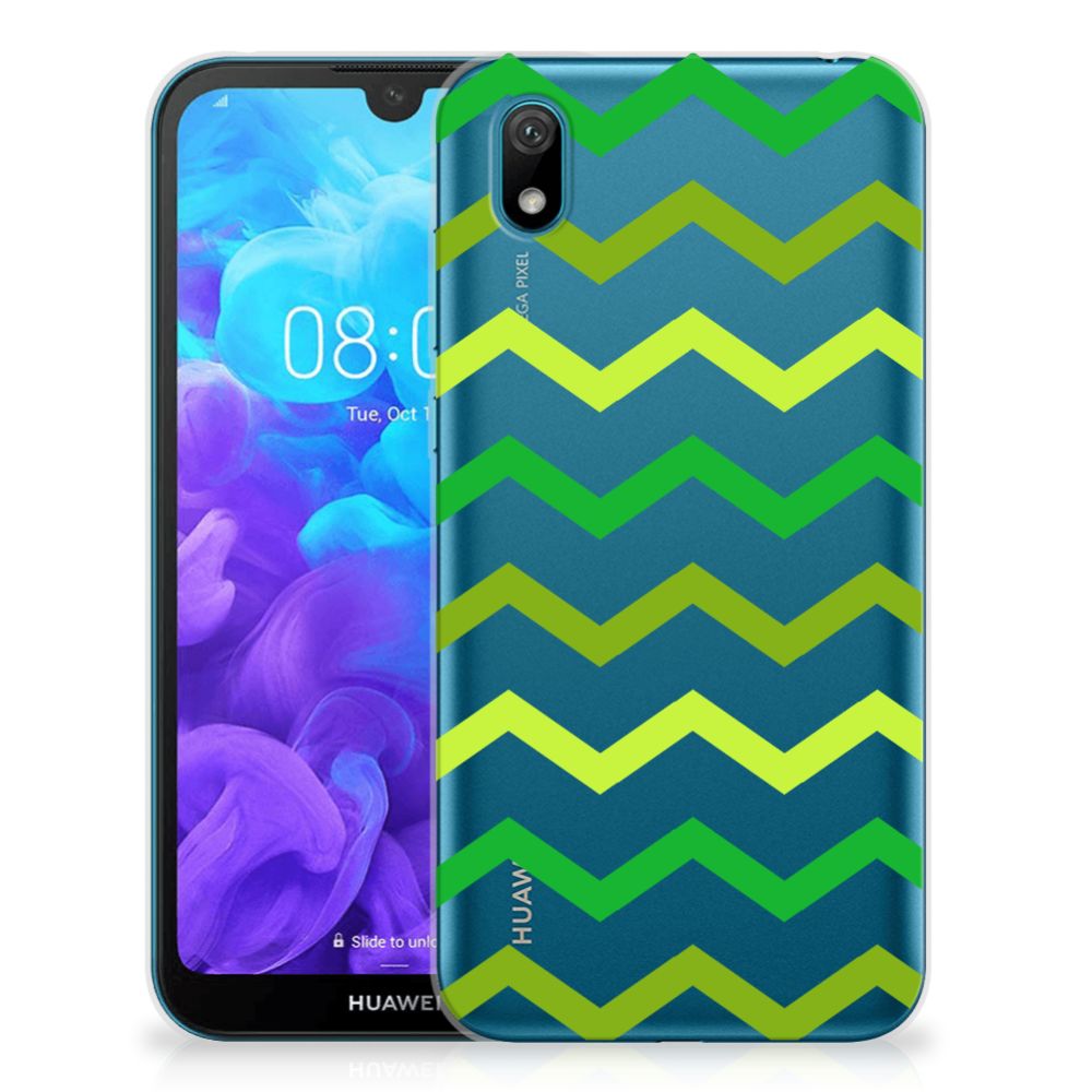 Huawei Y5 (2019) TPU bumper Zigzag Groen