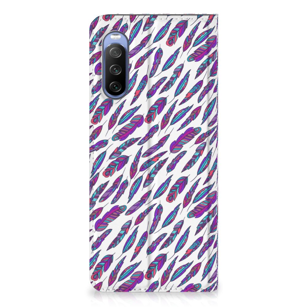 Sony Xperia 10 III Hoesje met Magneet Feathers Color - B2C Telecom
