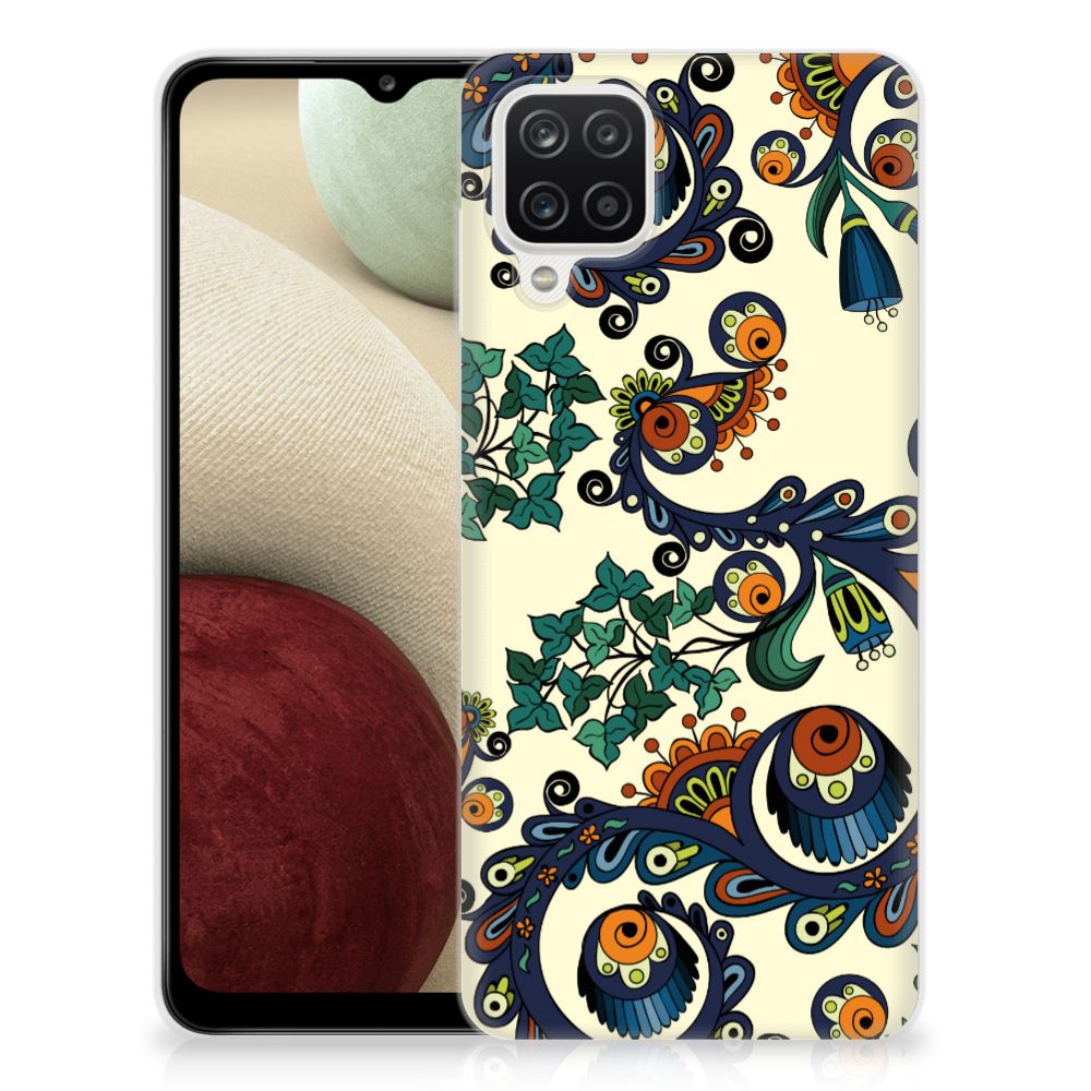 Siliconen Hoesje Samsung Galaxy A12 Barok Flower