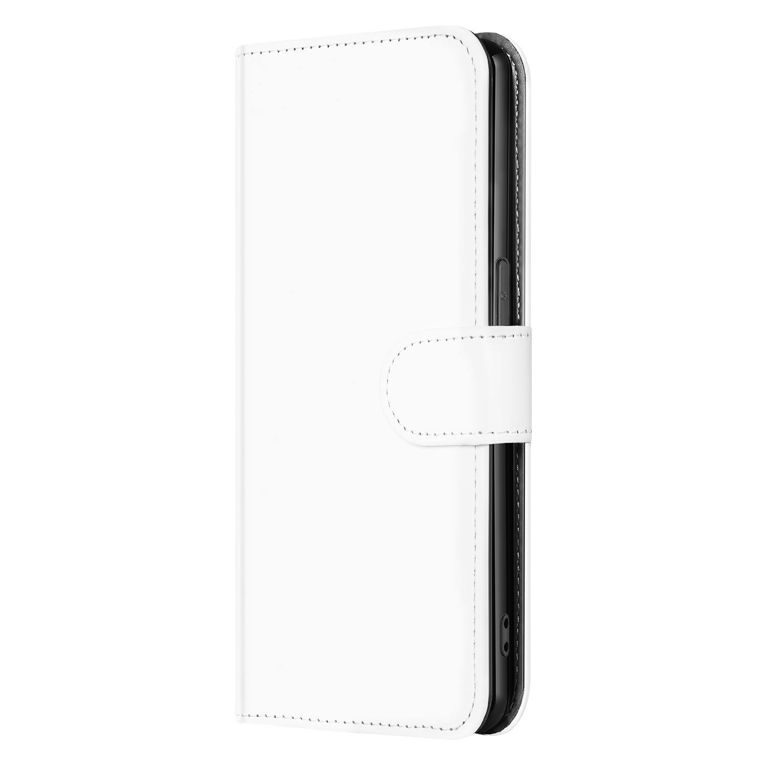 Book Case Telefoonhoesje voor de iPhone 15 Wit met Pasjeshouder