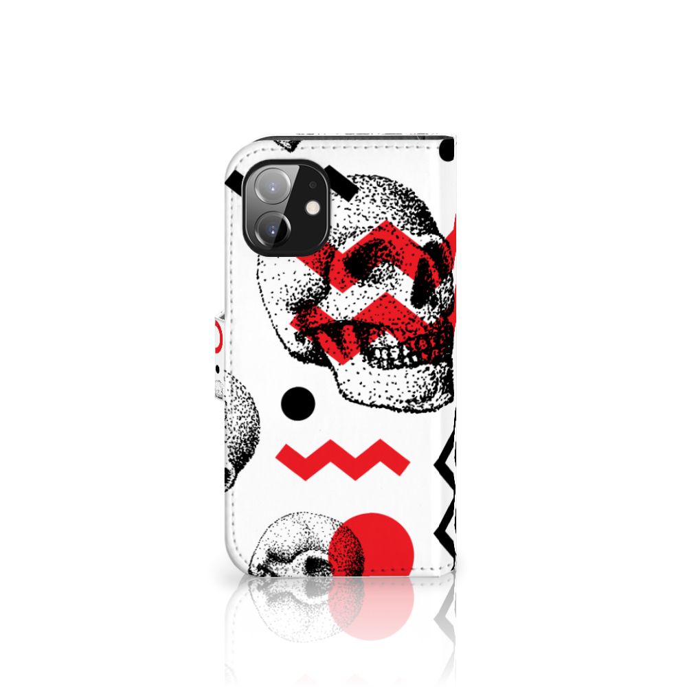Telefoonhoesje met Naam Apple iPhone 12 Mini Skull Red