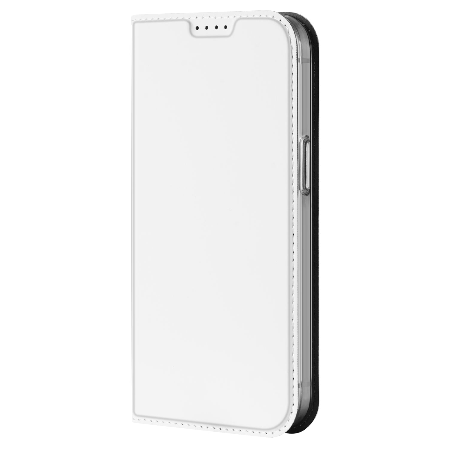 Stand Case Hoesje Geschikt voor de iPhone 15 Wit met Pashouder