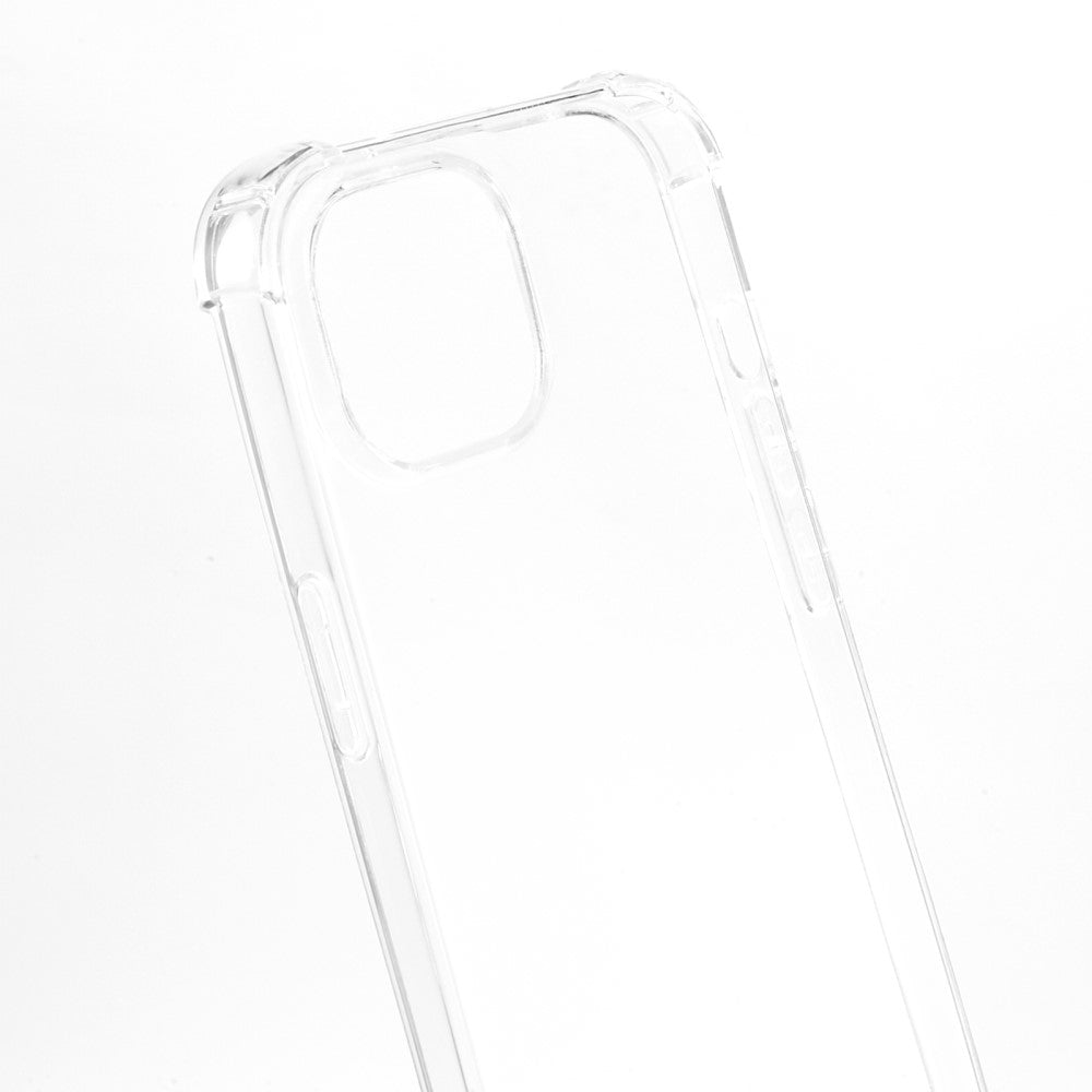 Anti-shock Back Cover voor de iPhone 15 Transparant met Koord