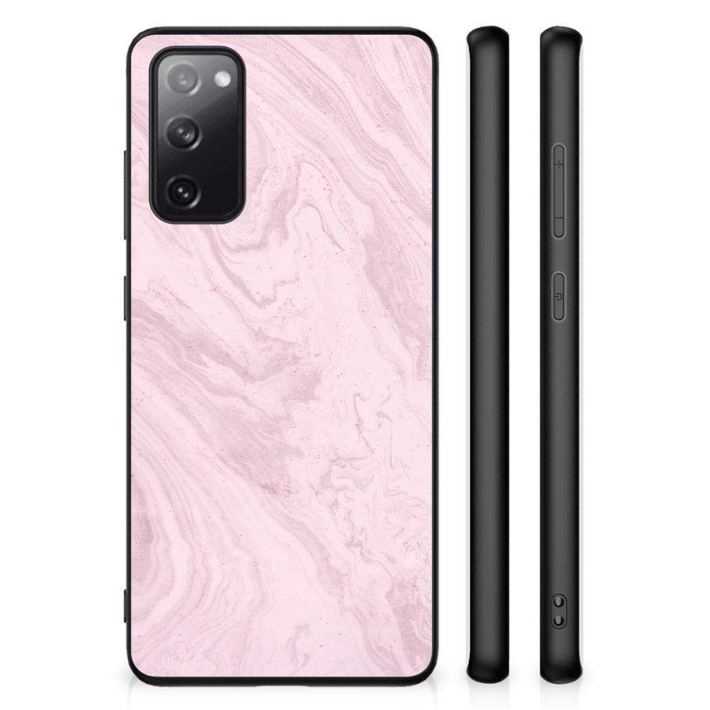 Samsung Galaxy S20 FE Marmeren Print Telefoonhoesje Marble Pink - Origineel Cadeau Vriendin B2C Telecom