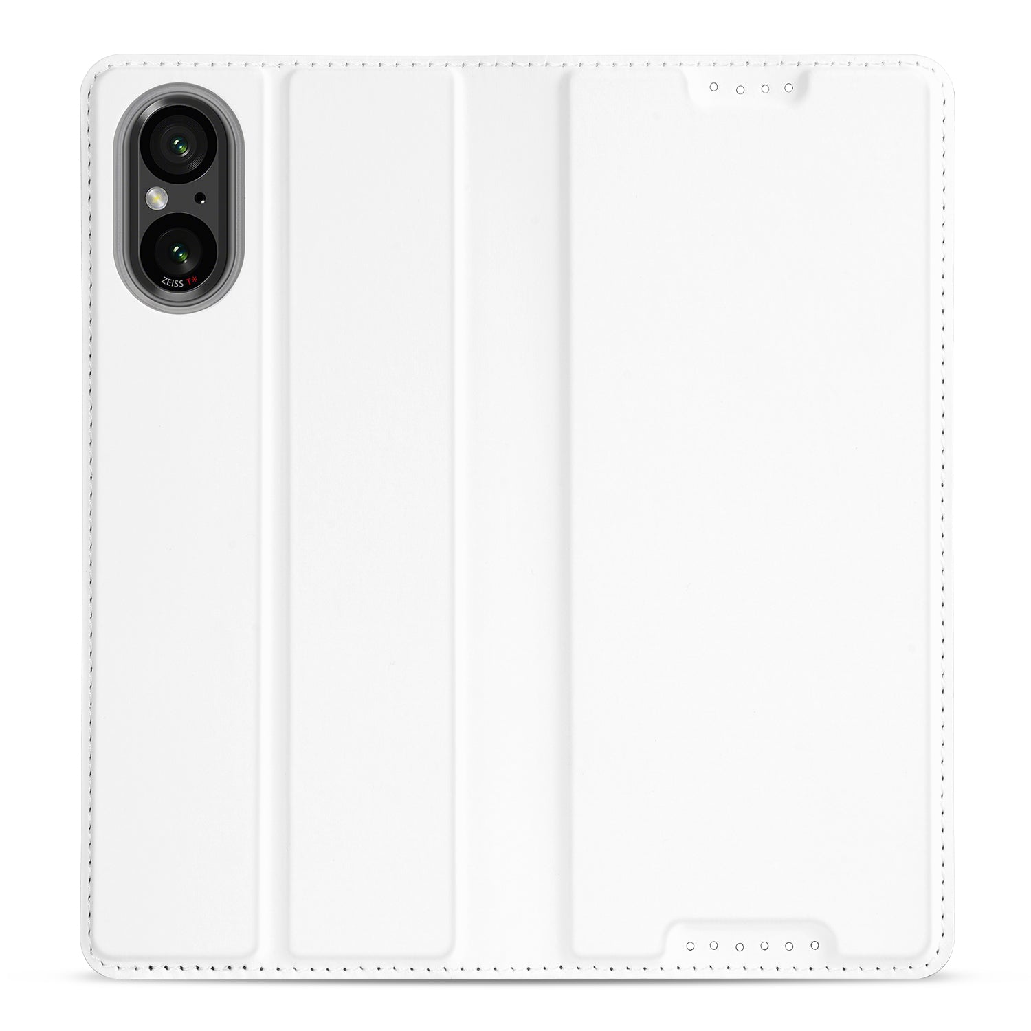 Stand Case Hoesje voor de Sony Xperia 5 V Wit met Pashouder