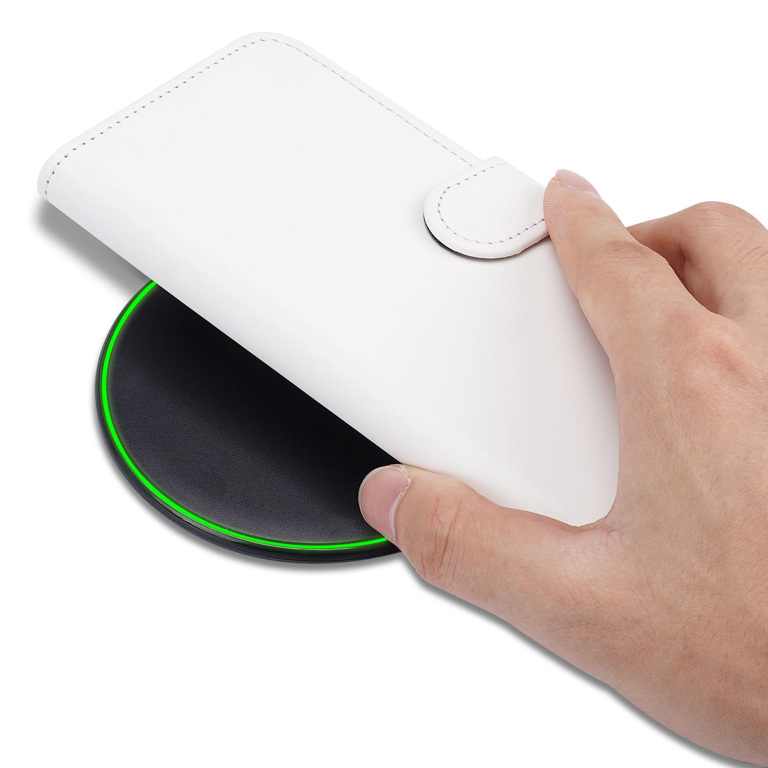 Book Case Telefoonhoesje voor de Xiaomi Poco F5 Pro Wit met Pasjeshouder