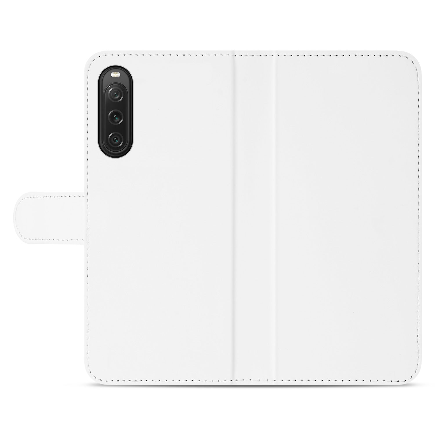 Book Case Telefoonhoesje voor de Sony Xperia 10 V Wit met Pasjeshouder