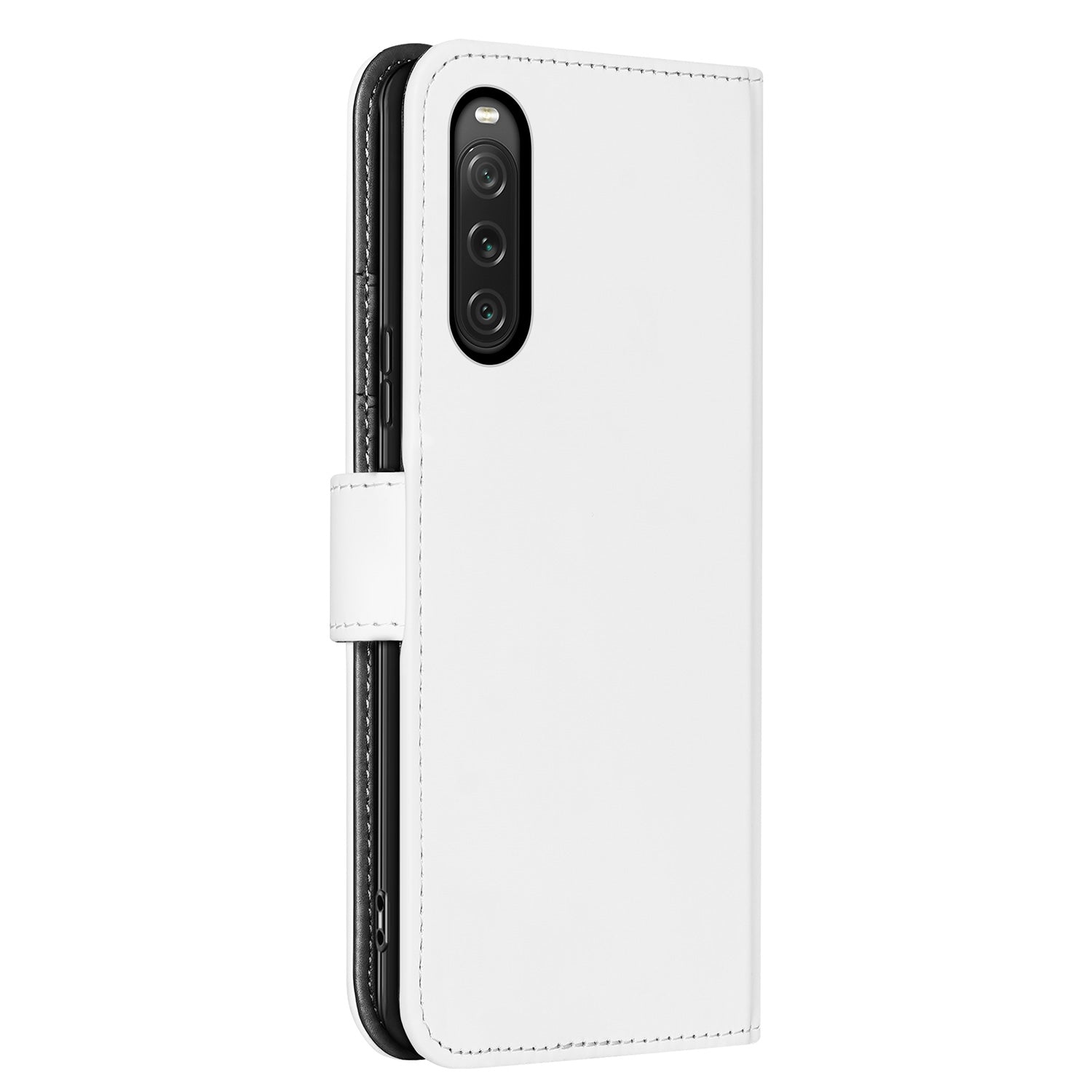 Book Case Telefoonhoesje voor de Sony Xperia 10 V Wit met Pasjeshouder