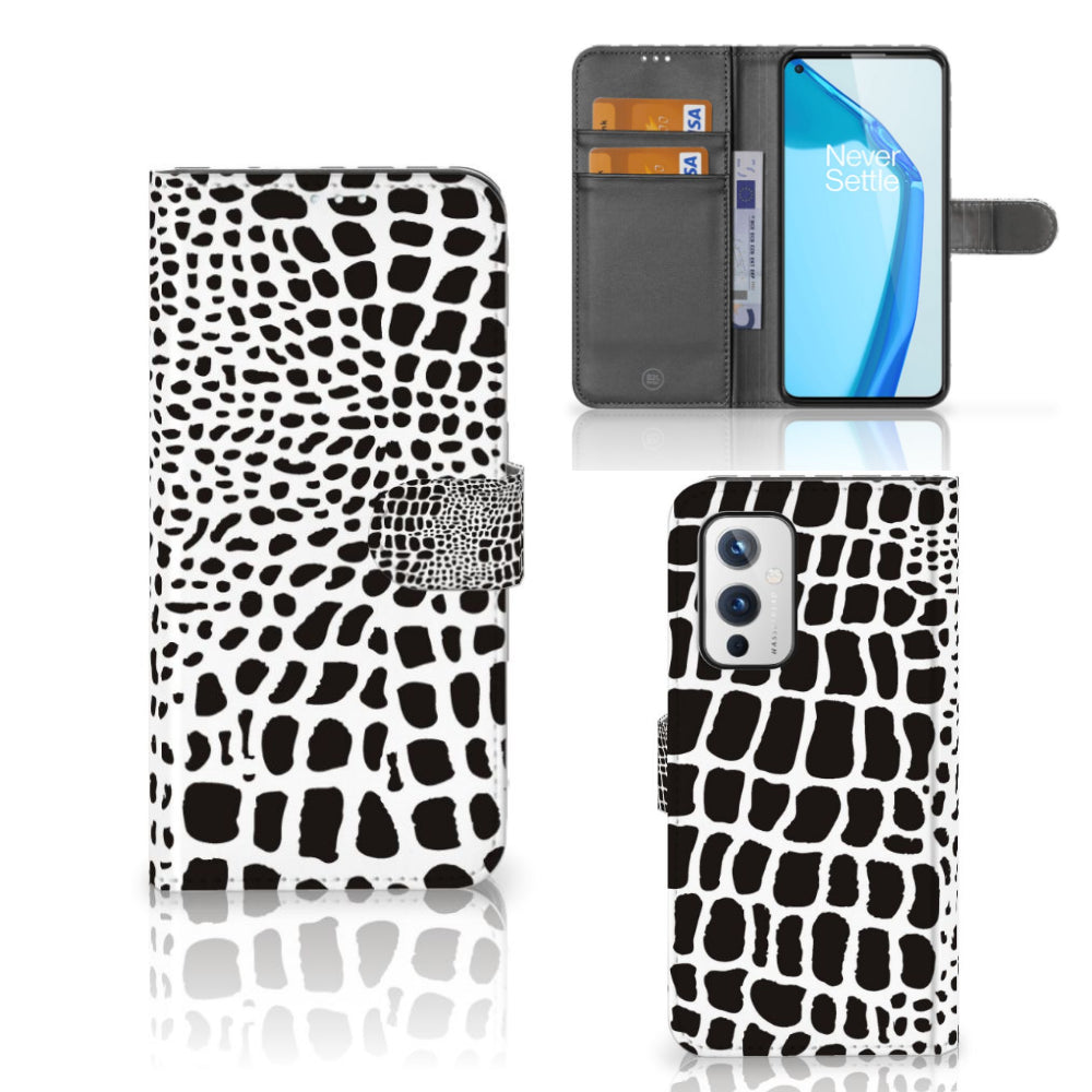 OnePlus 9 Telefoonhoesje met Pasjes Slangenprint