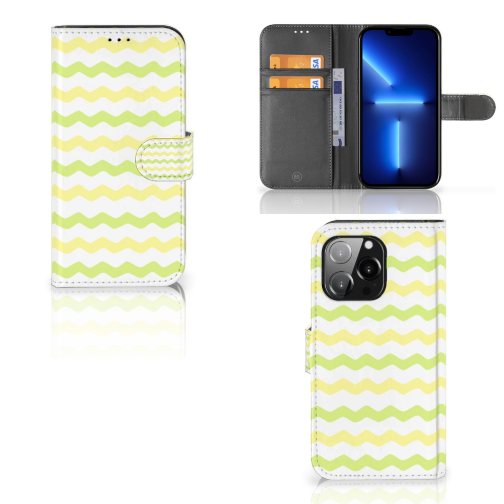 iPhone 13 Pro Telefoon Hoesje Waves Yellow