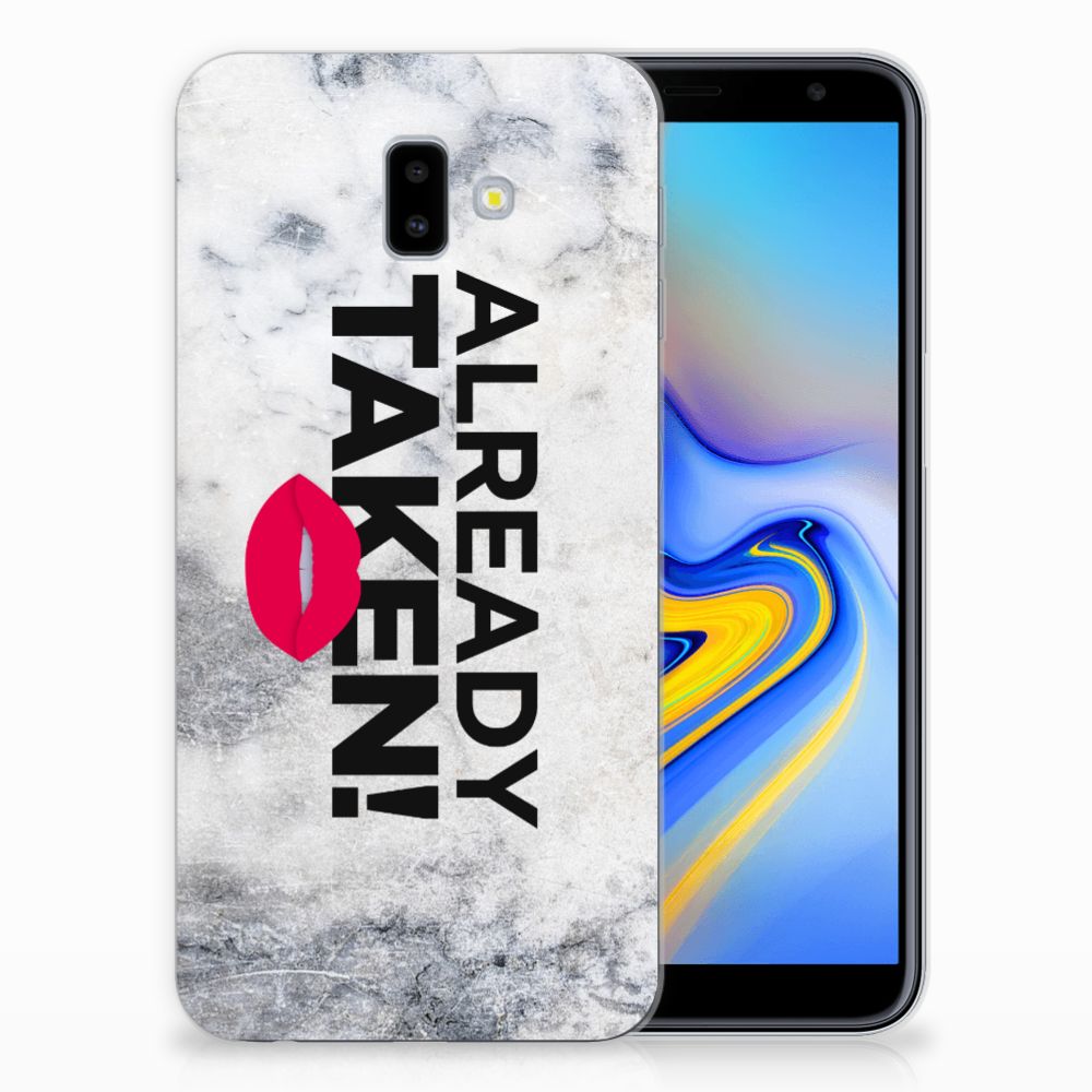 Samsung Galaxy J6 Plus (2018) Siliconen hoesje met naam Already Taken White