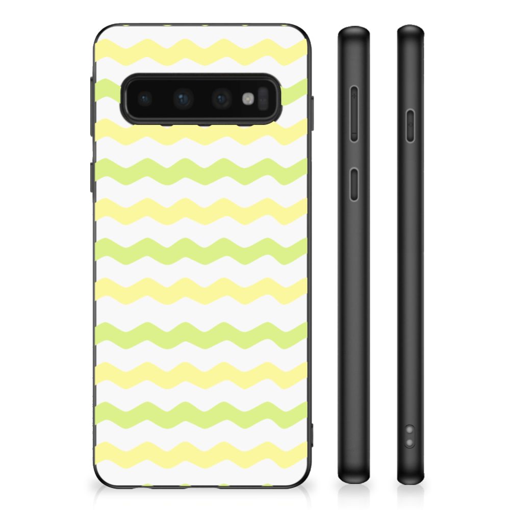 Samsung Galaxy S10 Bumper Case Waves Yellow