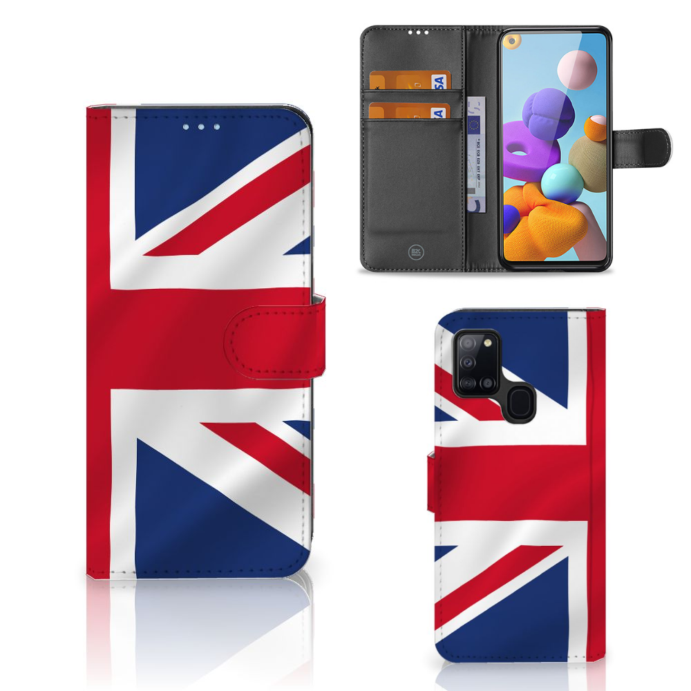 Samsung Galaxy A21s Bookstyle Case Groot-Brittannië
