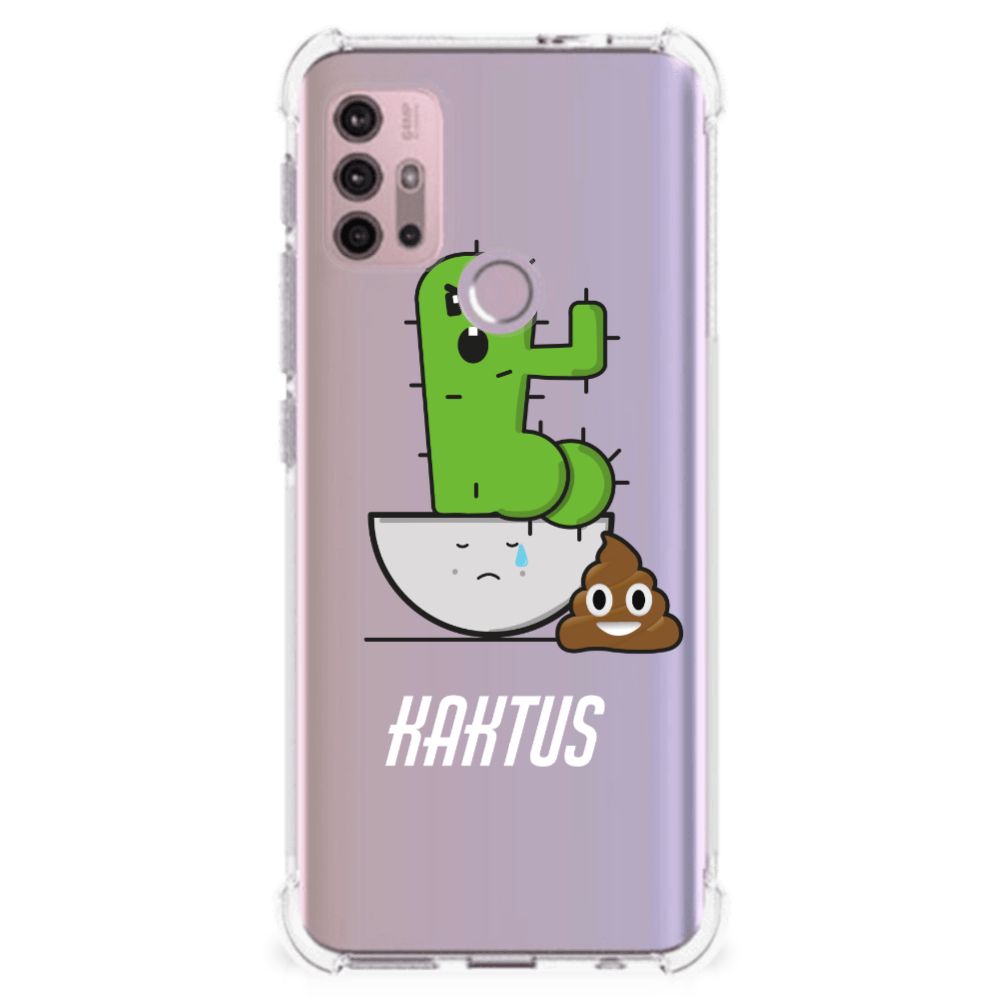 Motorola Moto G30 | G20 | G10 Stevig Bumper Hoesje Cactus Poo