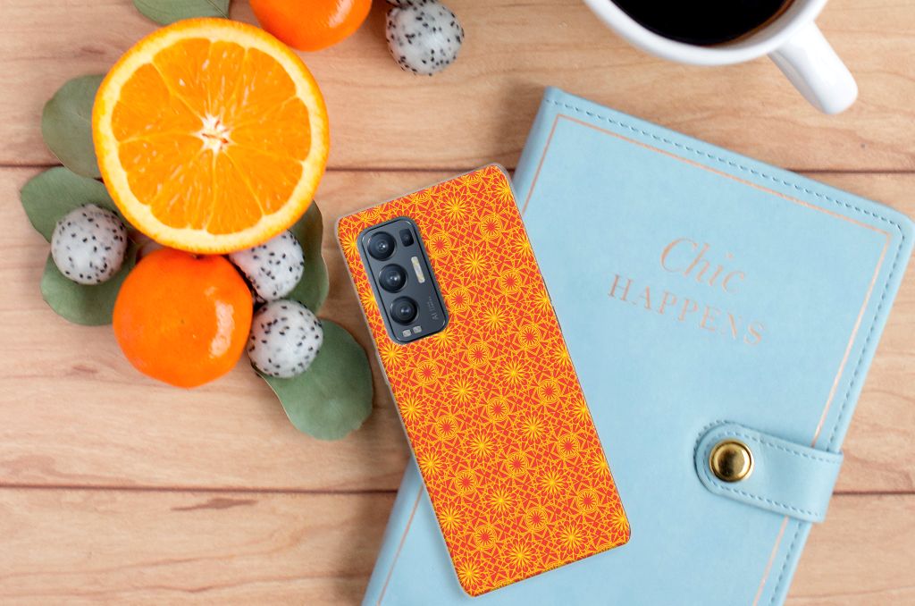 OPPO Find X3 Neo TPU bumper Batik Oranje B2C Telecom