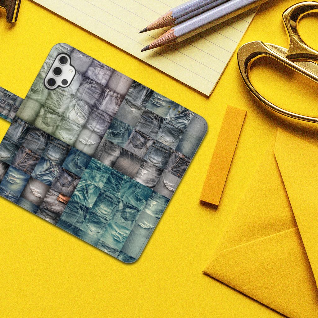 Wallet Case met Pasjes Samsung Galaxy A32 4G Spijkerbroeken