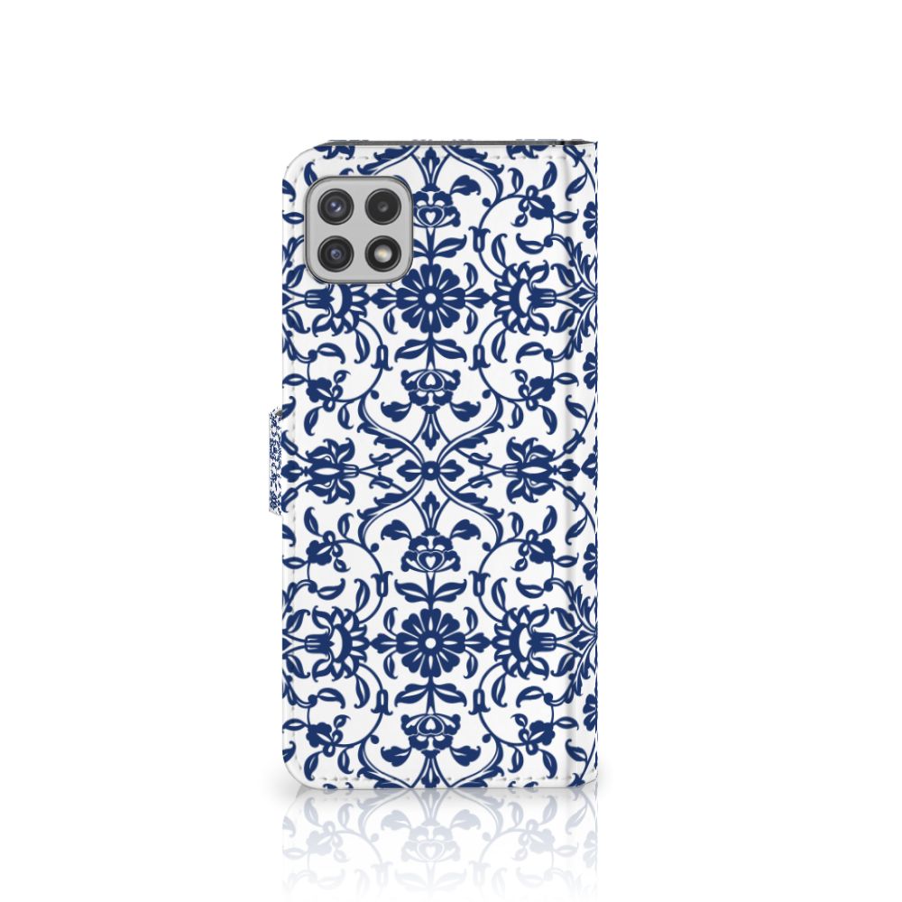 Samsung Galaxy A22 5G Hoesje Flower Blue