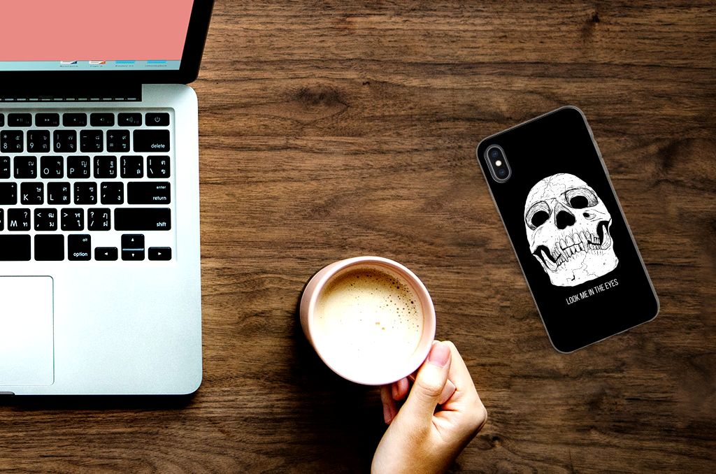 Silicone Back Case Apple iPhone Xs Max Skull Eyes