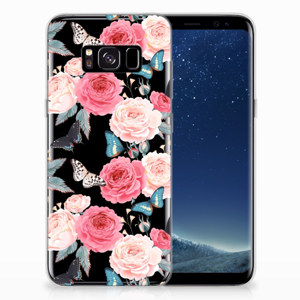 Samsung Galaxy S8 TPU Case Butterfly Roses