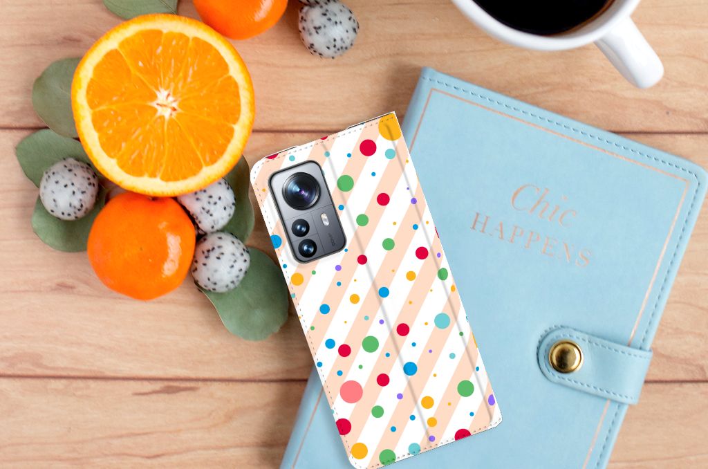 Xiaomi 12 Pro Hoesje met Magneet Dots - B2C Telecom