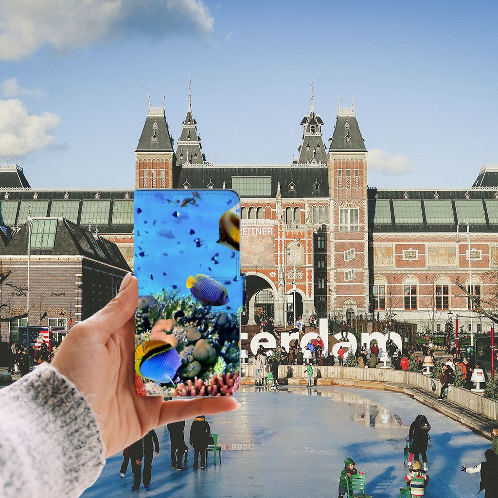Huawei P10 Lite Telefoonhoesje met Pasjes Vissen