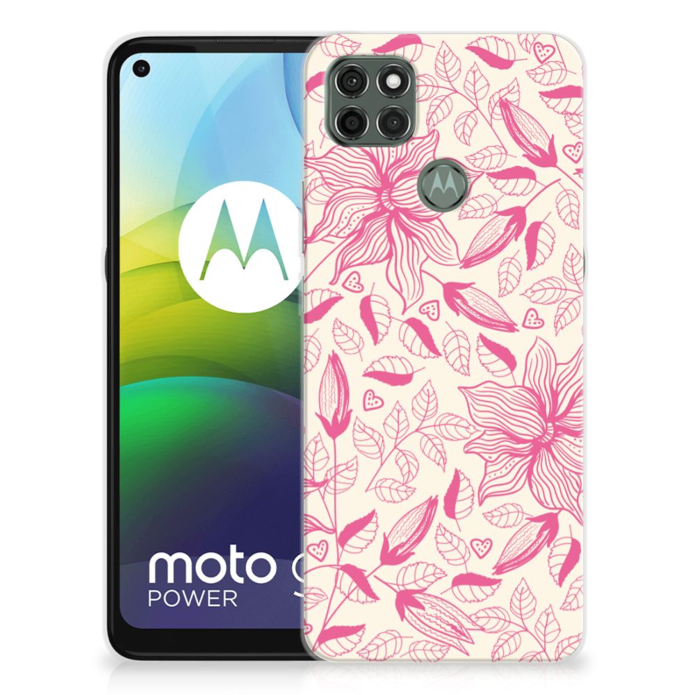 Motorola Moto G9 Power TPU Case Pink Flowers