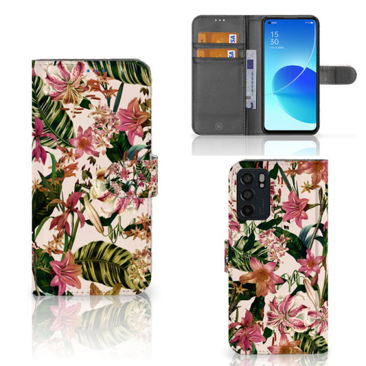 OPPO Reno6 5G Hoesje Flowers