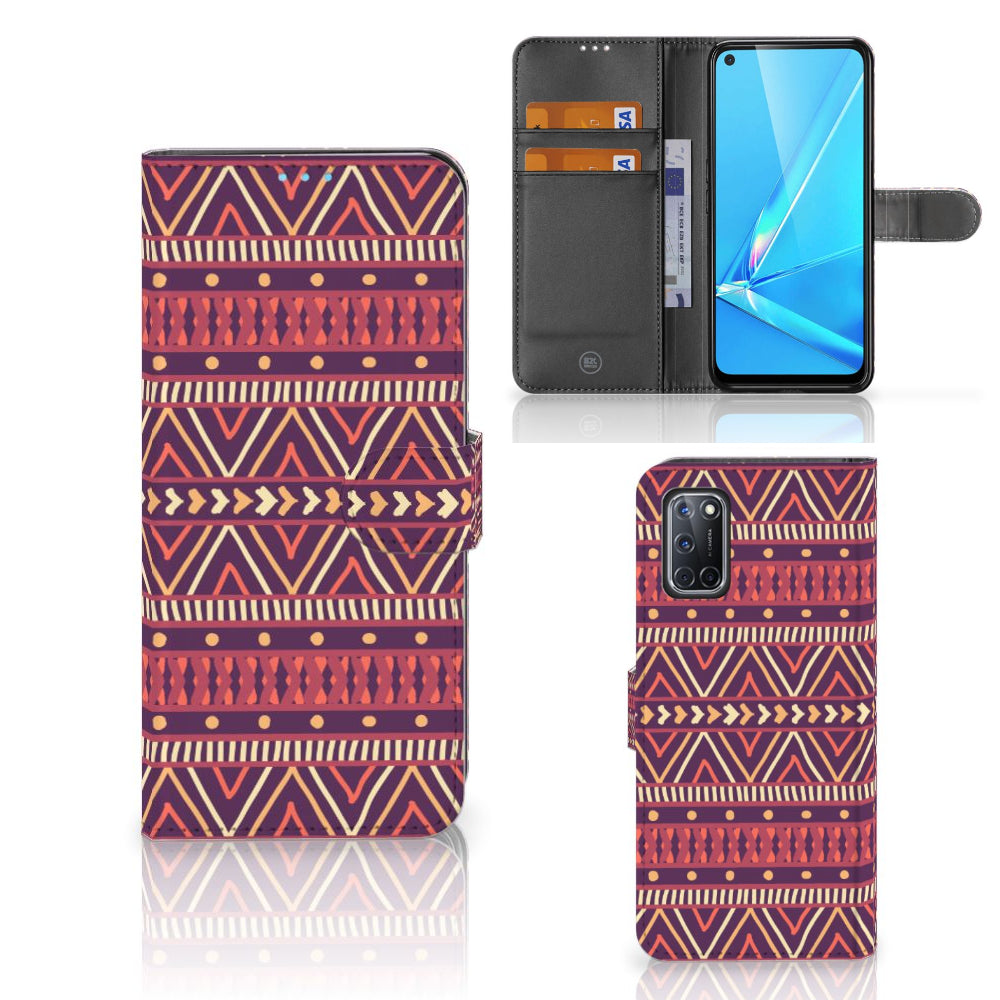 OPPO A72 | OPPO A52 Telefoon Hoesje Aztec Paars