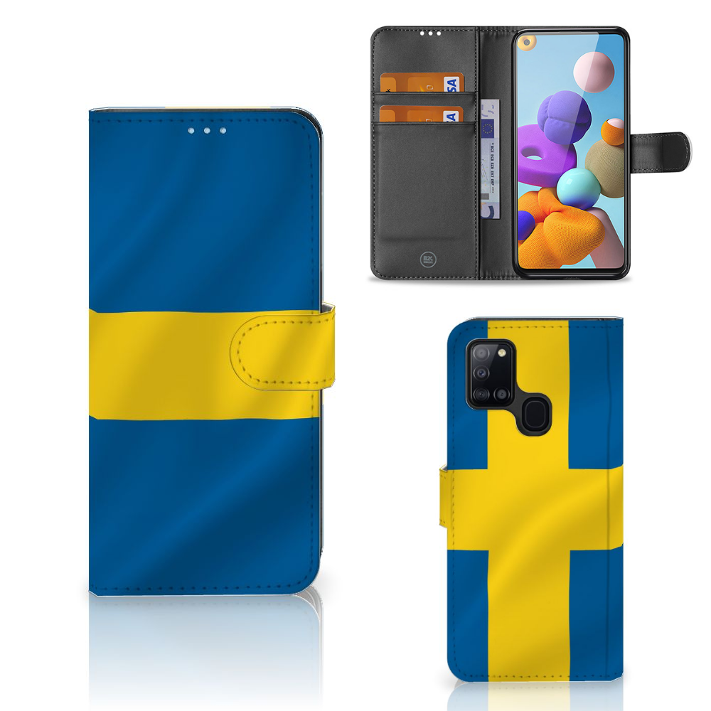 Samsung Galaxy A21s Bookstyle Case Zweden